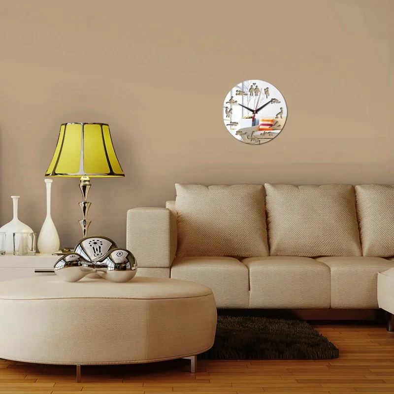 new sex position wall clock  modern design self adhesive 3d wall clock for living room mirror silent quartz watch sticker klok   (8)