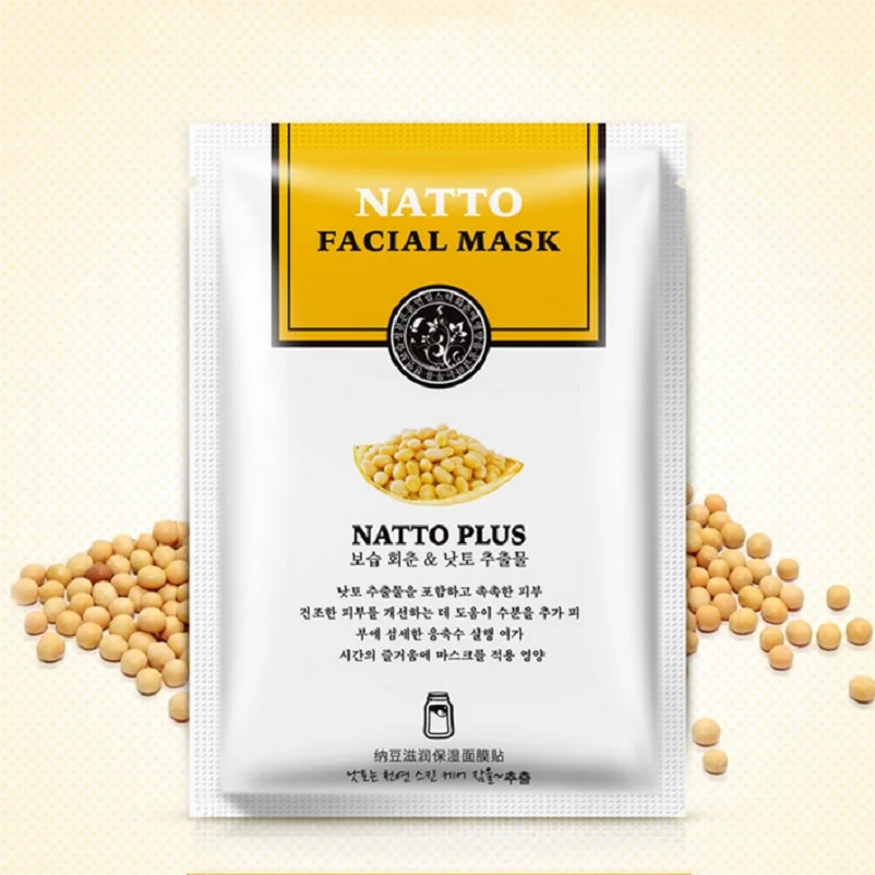 10 шт./лот маска для лица Han Chan уход за кожей Natto/козье молоко листовая увлажняющая