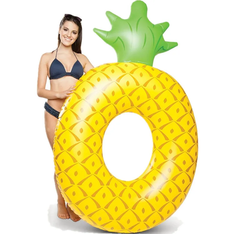

New pvc inflatable pineapple laps adult thickening increase swimming ring inflatable seat inflatable fruit watermelon circle