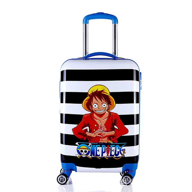 Men Women Anime One Piece Luggage/Kids 18'' 20'' Luffy School Trolley
