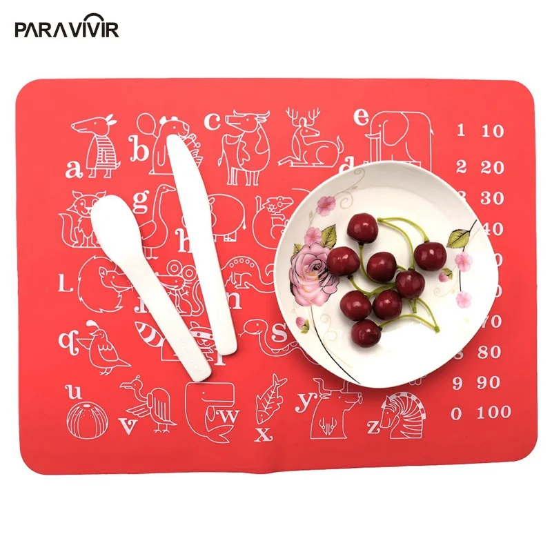 Multifunctional Rectangle Silicon Placemats Dinning Table Pads Heat