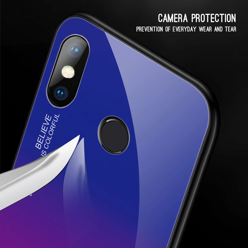 Роскошный чехол из закаленного стекла для Xiaomi Redmi Note 7 6 5 Pro 6A Plus полный телефона