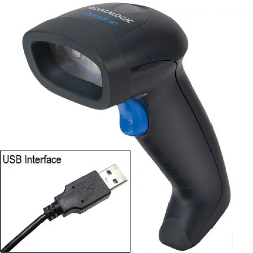 Datalogic المسح المسح السريع QD2330 PN: QD2330-BKK1 1D الليزر السلكية يده الباركود ماسحة مع كابل يو اس بي ل POS حلول