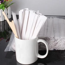 50 шт. натуральные деревянные палочки для перемешивания кофе Мороженое ложка