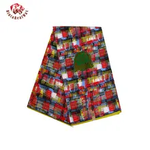 Анкара африканская полиэфирная восковая ткань с принтом Binta настоящий воск высокого качества 6 ярдов африканская ткань для вечерние платья PL634