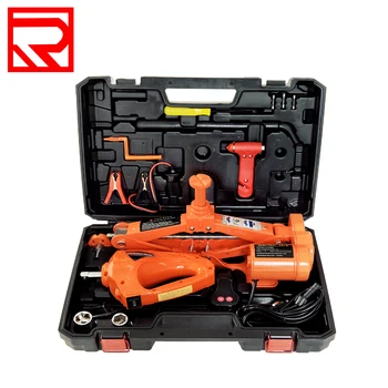 

auto repair tool box electric scissor jack with impact wrench for 3 tons suv and sedan lift 17-52cm for mini truck