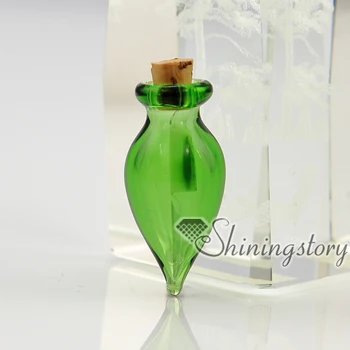 

cone murano glass hand craft lampwork glass bottle pendant remembrance jewelry keepsake cremation urns remembrance jewelry