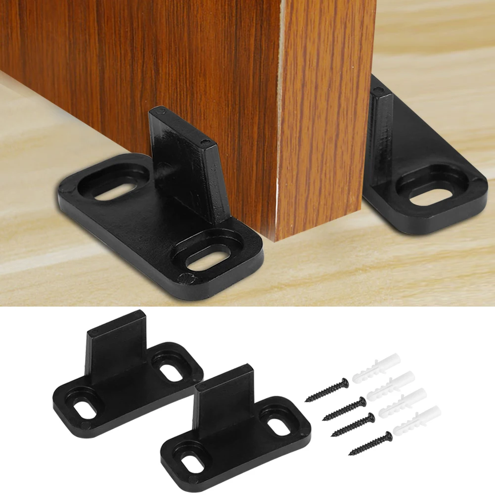 

1Set Adjustable Sliding Door Bottom Floor Guide Clip for Barn Door Hardware with Screws Hardware Accessories Sliding Floor