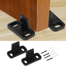 1 conjunto Guia Piso Inferior Da Porta Deslizante Ajustável Clip para Acessórios de Hardware Deslizante Hardware Porta Do Celeiro com Parafusos Chão