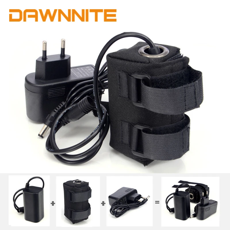  New 10000mAh Bicycle Bike Front Light 4x 18650 Battery Pack Silicon Waterproof Rechargeable Headlig