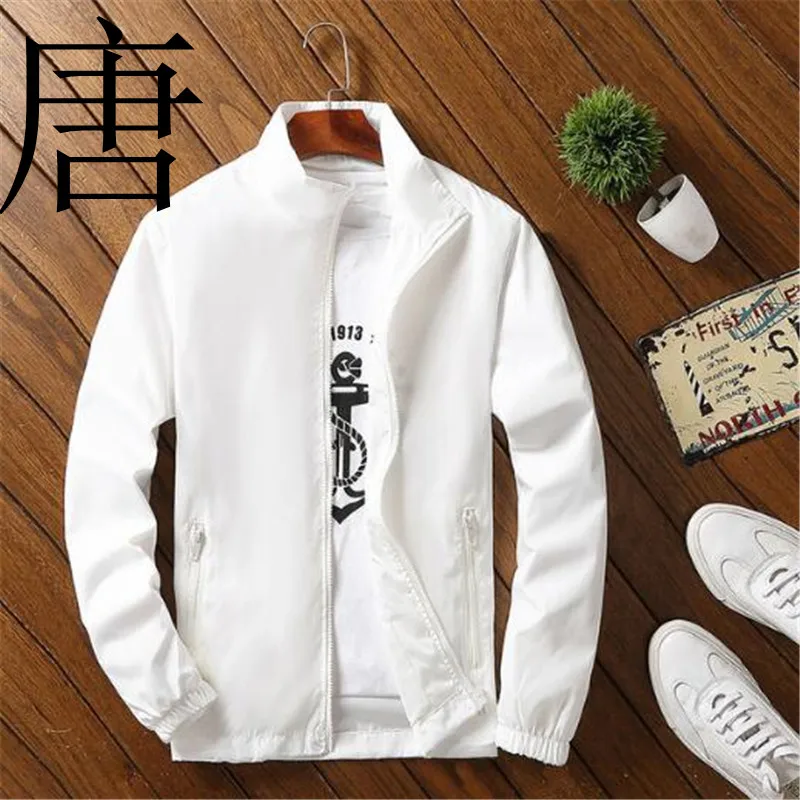 

Tang cool2019 Summer Men New Men Jacket Fashion Solid Thin Moleton Masculino Light Weight Outwear Size S-3XL