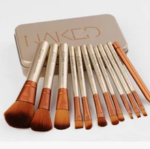 12 Pcs Nake Brushes Cosmetics tools NK3 Rose Gold Face Eyeshadow Eyeliner Lip Brush Set Tool Pinceis Maquiage Make Up
