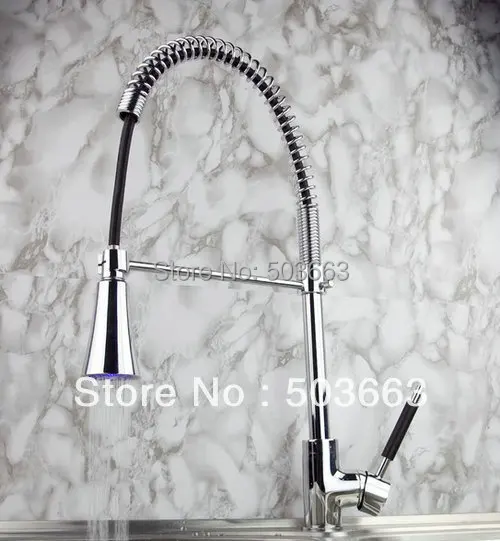 New Brass Faucets For Kitchen LED Basin Mixer Taps Chrome Finished S 672 Mixer Tap Faucet
