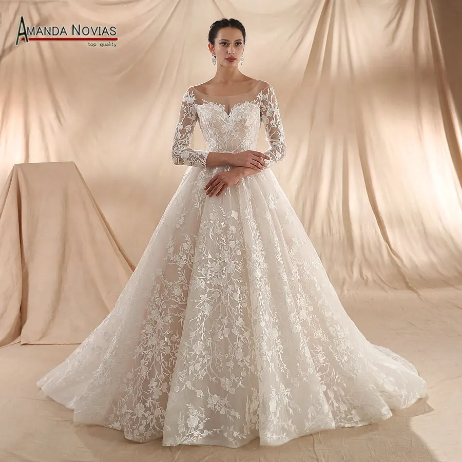 Robe De Soiree 2022 Новое поступление свадебное платье цвета шампанского реальные