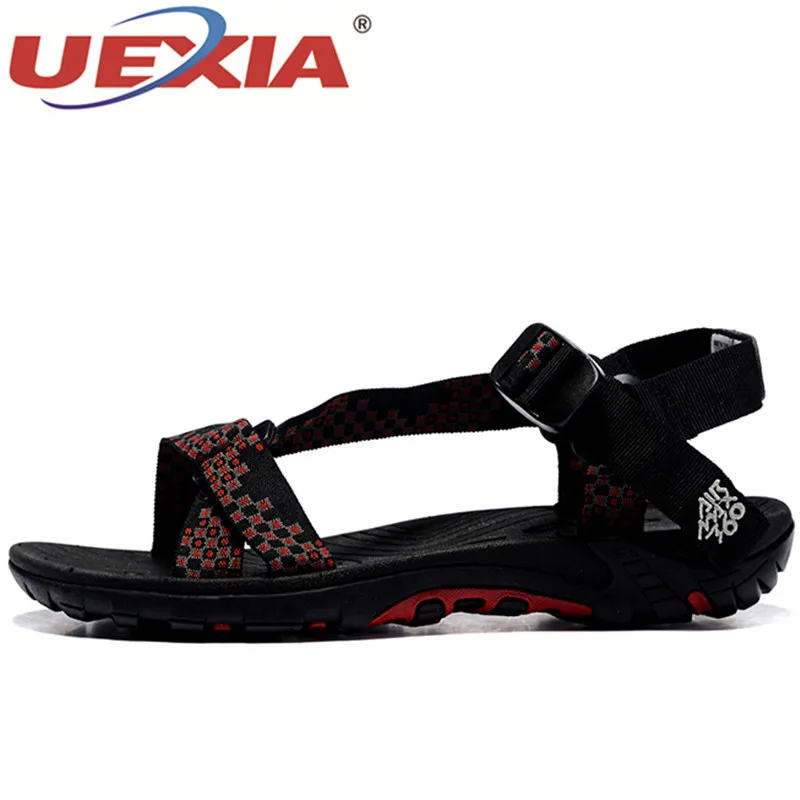 

UEXIA 2018 Summer Outdoor Beach Sandals Shoes Men Sandals Breathable Walking Slip on Casual Water Flats Slippers Men Shoes