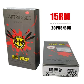 

BIGWASP Gray Disposable Needle Cartridge 15 Curved Magnum (1215RM) 20Pcs/Box Free Shipping