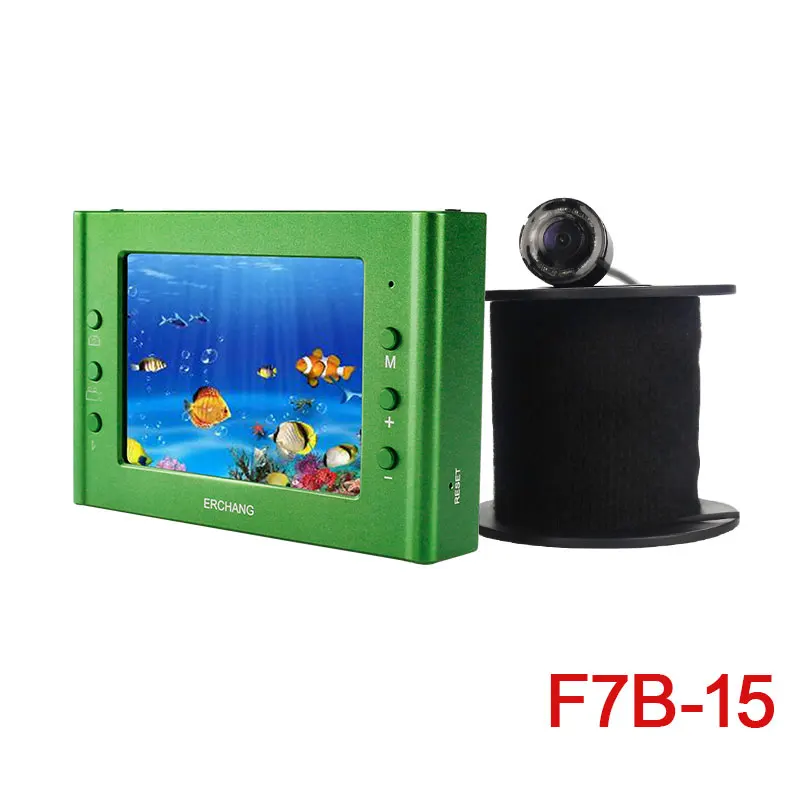Erchang подводная рыболовная видеокамера рыболокатор инфракрасный датчик ночного видения 3,5 дюймовый водонепроницаемый монитор рыболокатор - Цвет: Green