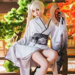 Белое кимоно японская игра в уединении, где мы меньше всего одиноки Yosuga no Сора Касугано Косплей Сора платье лолиты 2018