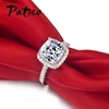PATICO de lujo 100% anillos de plata esterlina 925 para mujeres boda accesorios de joyas de Zirconia cúbica gran promoción ► Foto 3/3