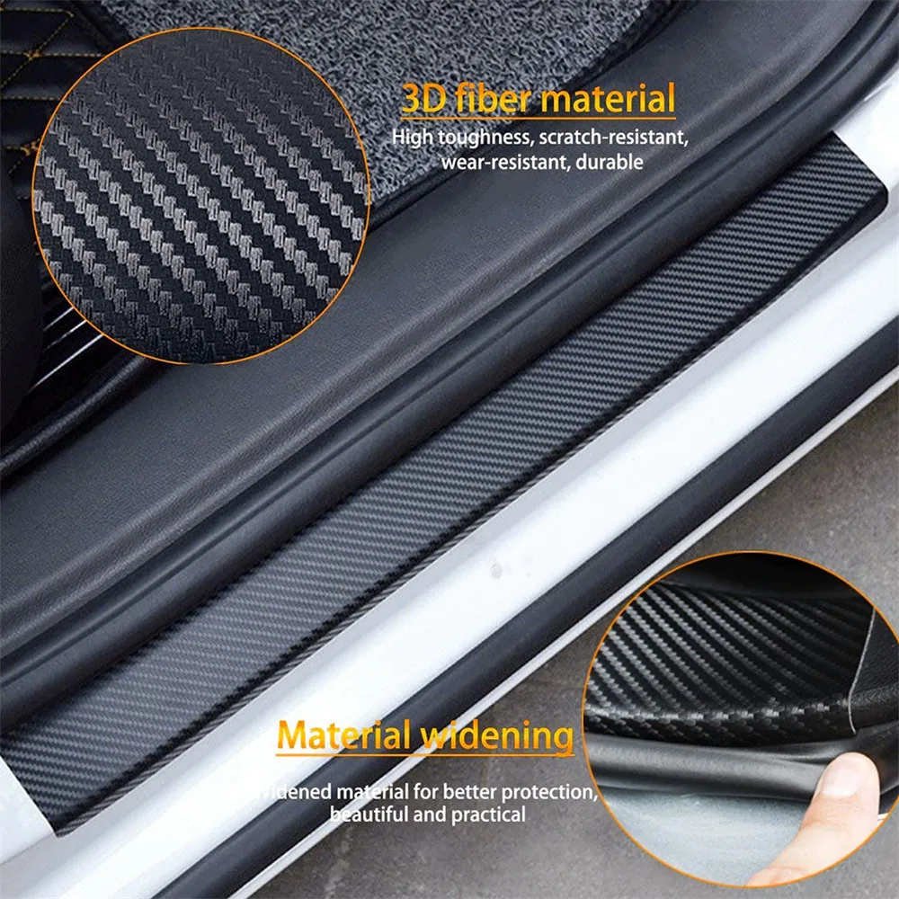 

4x 3D Carbon Fiber Dustproof Car Threshold Sticker For Mitsubishi Asx Lancer 10 9 Outlander 2013 Pajero Sport L200 Expo Eclipse