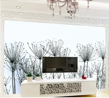 

Custom 3d Mural WallpaperModern minimalist flower bac Peach tree peach blossom falling in the Wallpaper 3d Mural For Living Room
