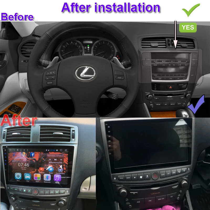 10 2 &quotAndroid 8 1 Автомобильный мультимедийный плеер для Lexus IS250 IS350 головное