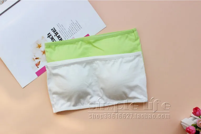 GOPLUS 2018 New Sexy Strapless Crop Top Bra Bandeau Brassiere Tube Tops Candy Colors 14 colors M0156