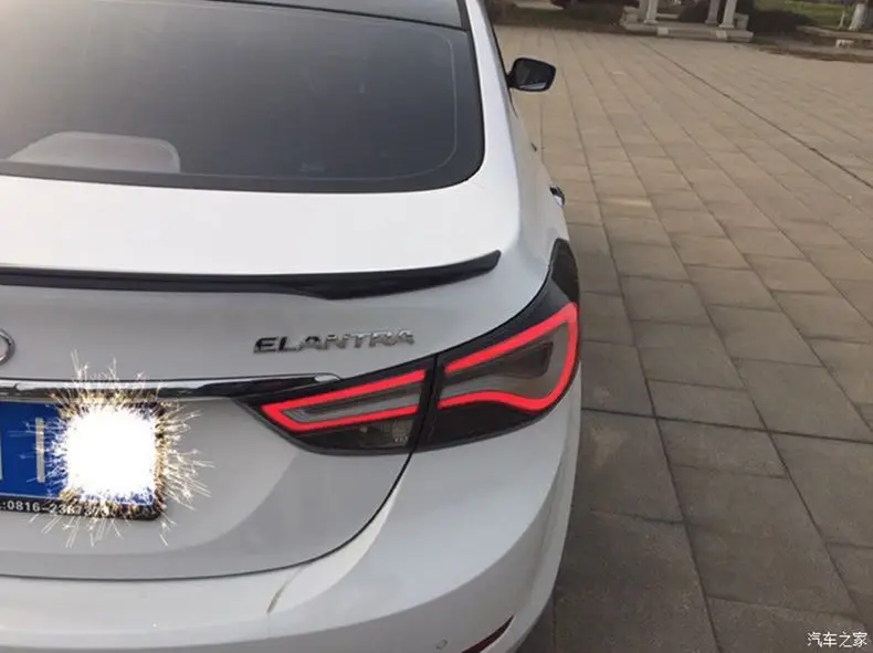 Краска ABS заднее крыло автомобиля багажник спойлер для hyundai Elantra 2012 2013 быстрая EMS
