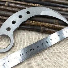 Открытый нож Karambit, тренировочные ножи, безопасный нож без края, тусклый нож из нержавеющей стали, нож с фиксированным лезвием