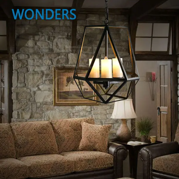Black Wrought Iron Loft Lamp Pendant With Candle Holder Black Wrought Iron Loft Lamp Pendant With Candle Holder Rustic Vintage Light Fixtures For Room Restaurant Decoration In Lights From