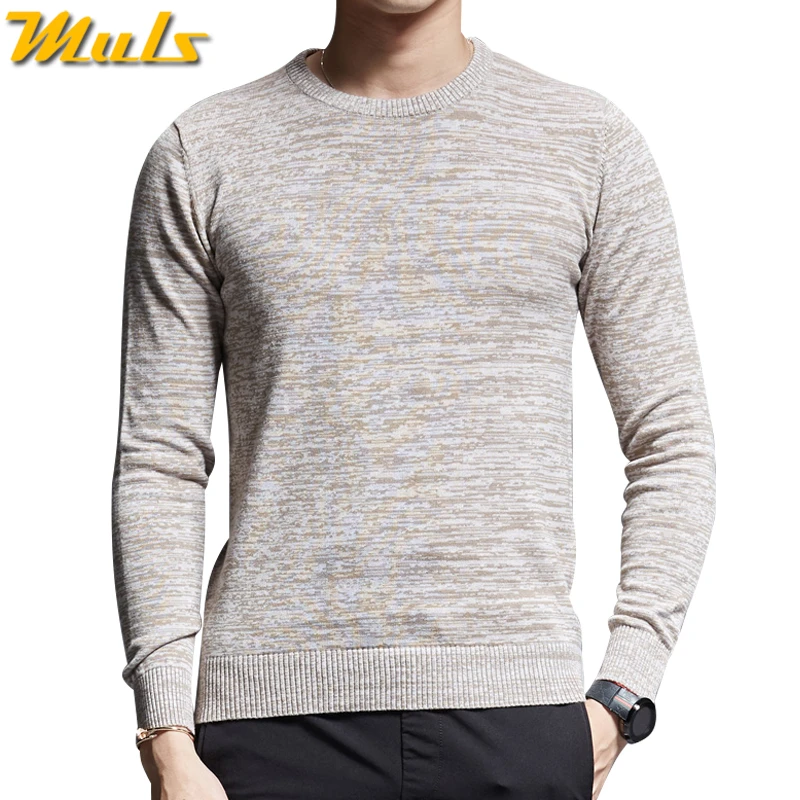 

Pullover Mens Sweaters Autumn Winter Pure Cotton Sweater Pullovers Male Spring Jumpers Dot Pattern Knitwears MuLS Brand Clothing