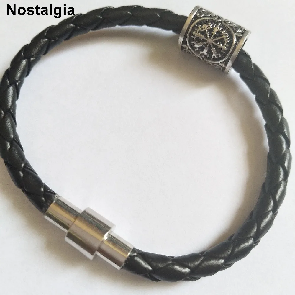 Нордический амулет Runic бисер с рунами Talisman Valknut Vegvisir компас троица символы