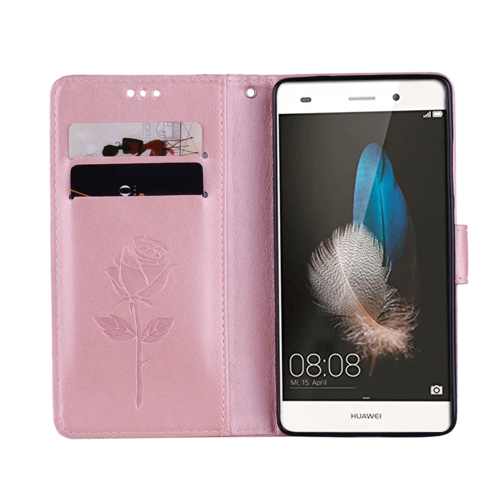 Кожаный чехол для Huawei P8 P9 Lite Mini 2017 Mate 9 10 чехлы с цветочным дизайном телефона Y3 Y5 Y6