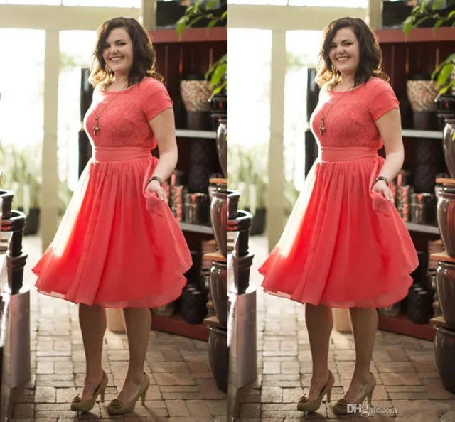 Coral Chiffon Dress