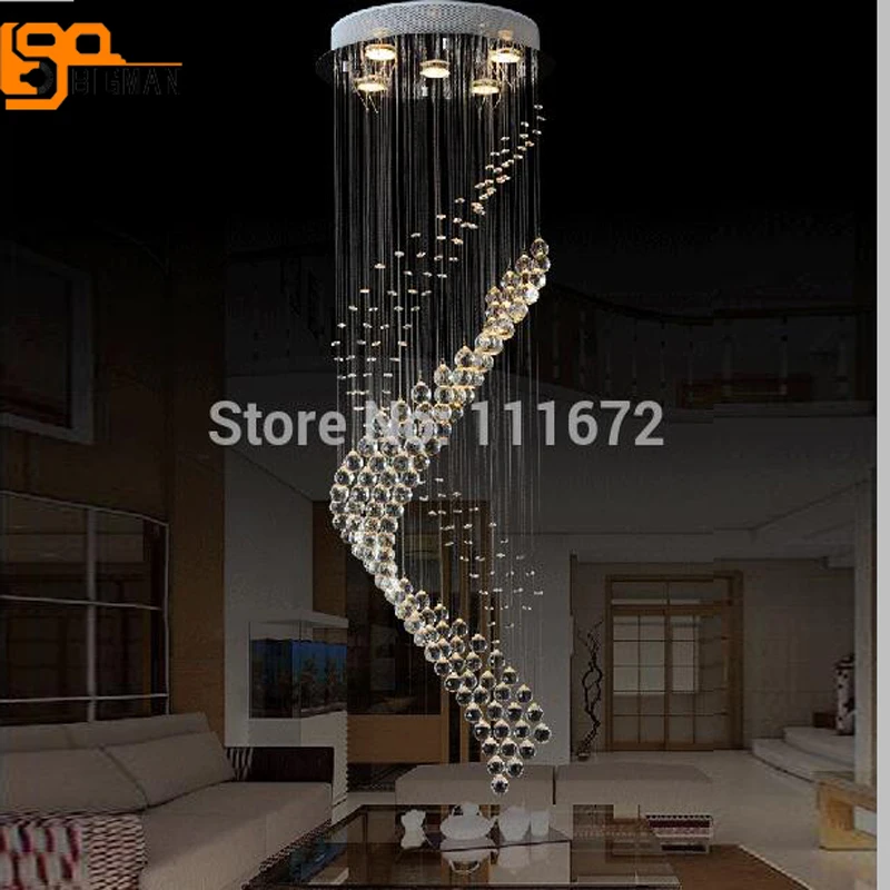 

new spiral design LED Crystal Light modern crystal chandelier lamp indoor lighting