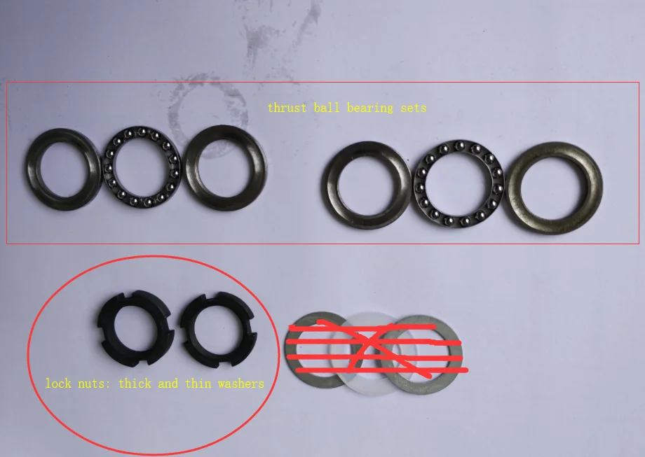 Bafang bbs01 bbs02 комплект Замена шайбы/запорные гайки и шариковые подшипники|bearing