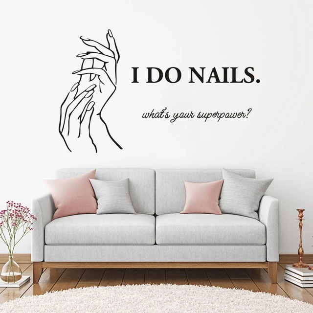 Nail Salon Quote Wall Sticker Decals Manicure Pedicure Beauty Salon