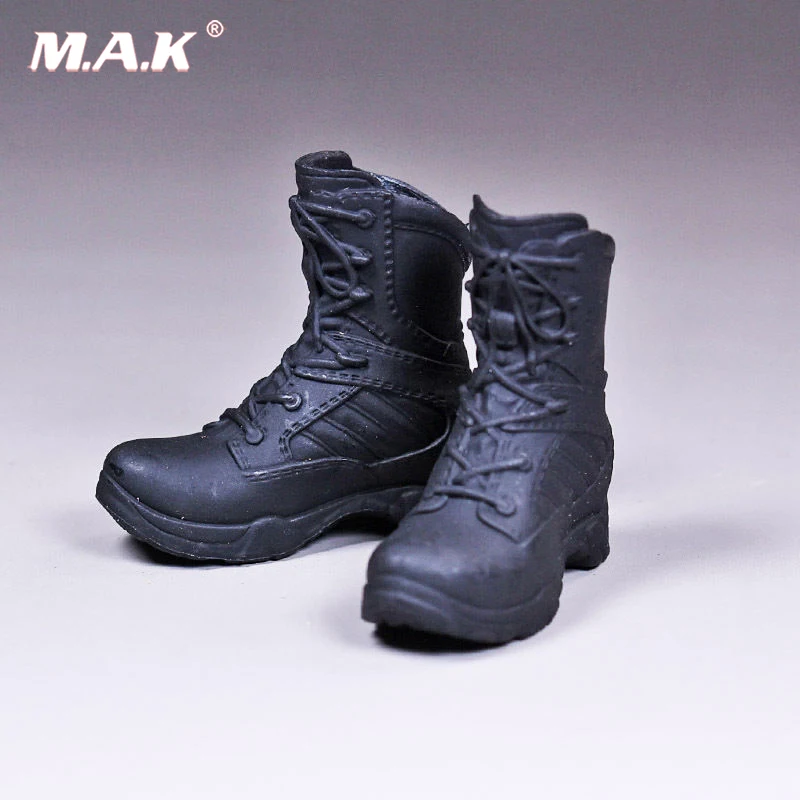 

1:6 Scale Policewoman Combat Boots Female Shoes W Ball Joint Inside for 12" Female Action Figures