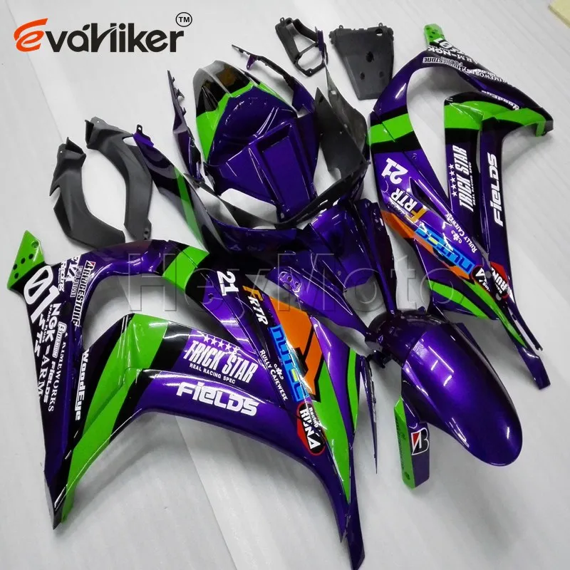 Обтекатель из АБС пластика для ZX10R 11 13 2011 2012 болты + окрашенная фиолетовая
