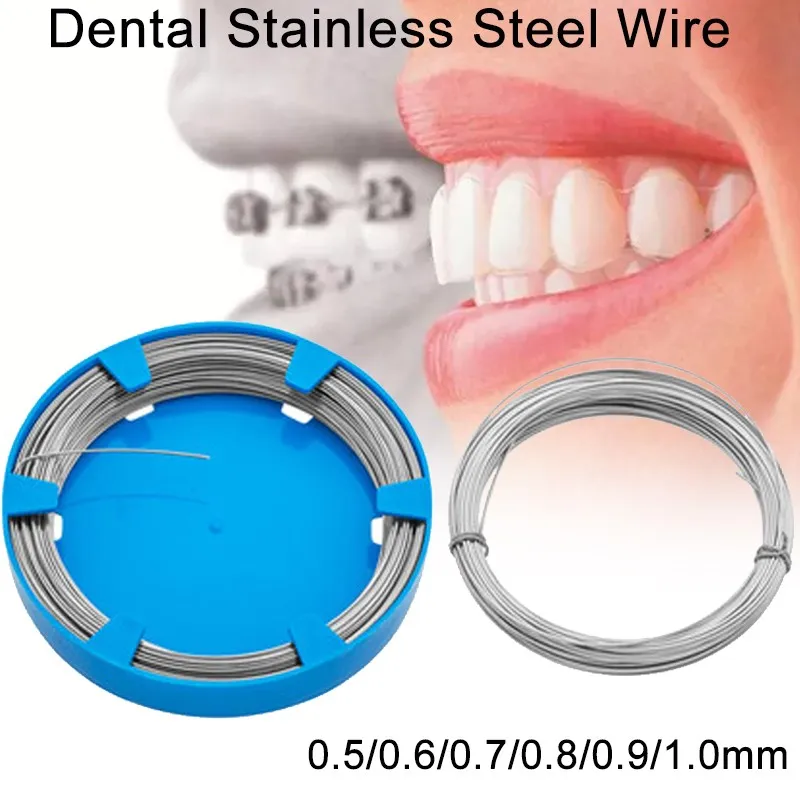 

1 Roll Dentist Dental Stainless Steel Wire For Professional Teeth Correction Tooth Orthodontic Surgical Instruments 0.5-1.0mm