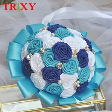 TRiXY B2-BL женские элегантные свадебные аксессуары ручной работы Цветы невесты букеты Искусственные цветы Свадебный букет