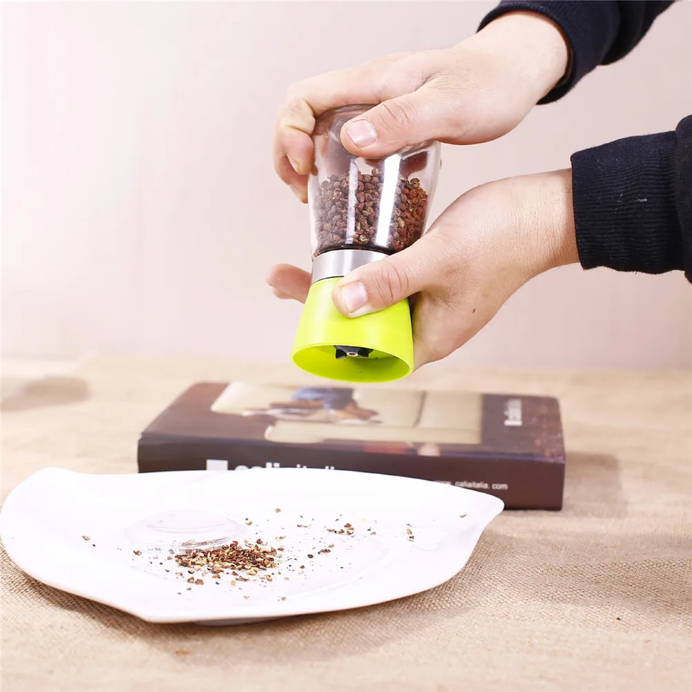 Sesame Seed Condiment Bottles Black Pepper Glass Grinders Ceramic Core