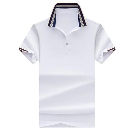 Новая высококачественная Мужская поло брендовая мужская рубашка поло летняя повседневная мужская Однотонная рубашка поло homme рубашка поло мужская брендовая одежда - Цвет: 7189 White