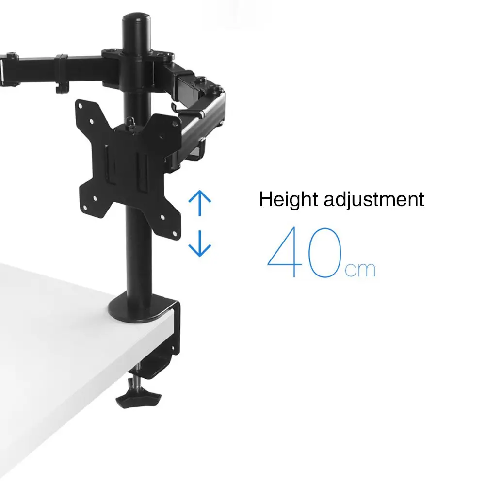 Настольный зажимной 13-27 дюймов 8 кг двойной кронштейн, монтируемый в стол для ЖК-монитора компьютера стенд экран ТВ