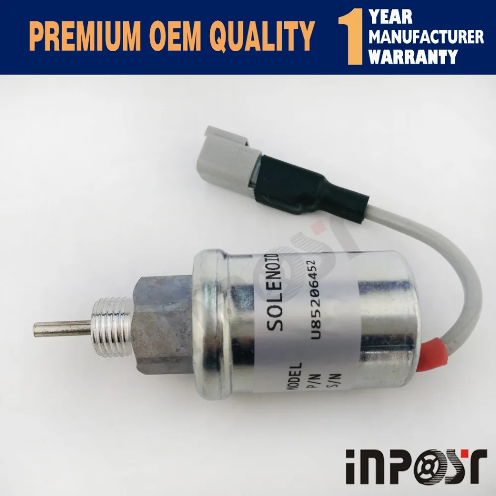 

3PC, Fuel Stop Solenoid, U85206452, Perkins 400 Series Engines 12v (Fast free shipping)