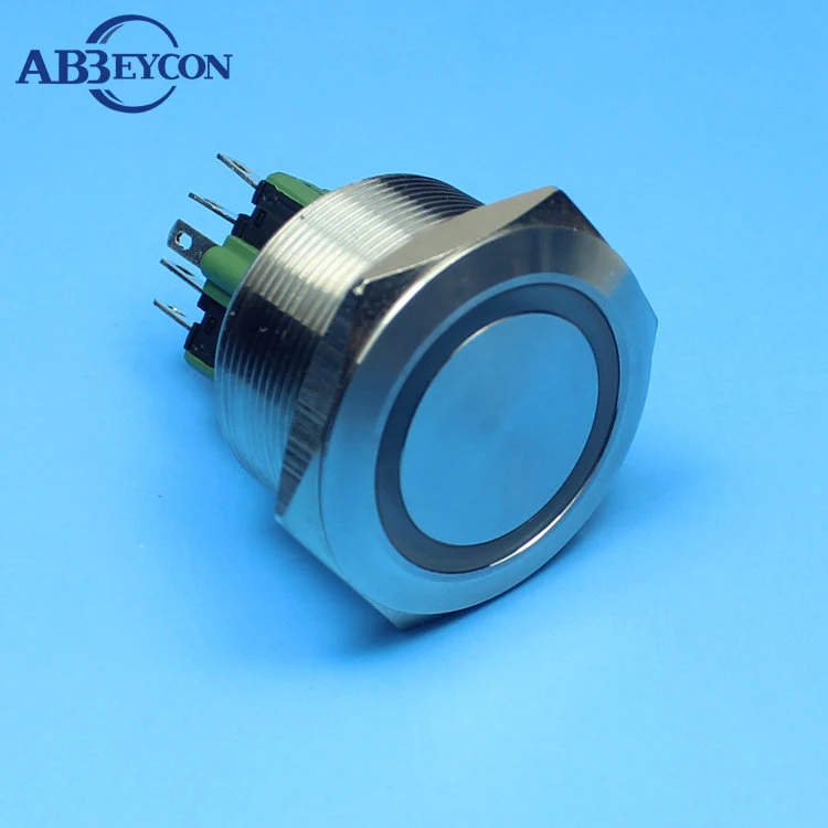 

5pcs/Lot 30mm 12v 24v Anti Vandal metal illuminated Switch IP67 momentary 30mm ring LED Push Button Switch 220v stainless steel