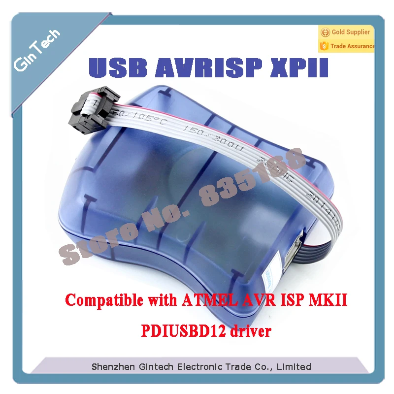 PDIUSBD12 USB AVRISP XPII, atmel AVR программист Совместимость с AVRISP mkII AVR ISP программист mk2 поддерживает AVR Studio 4/5/6