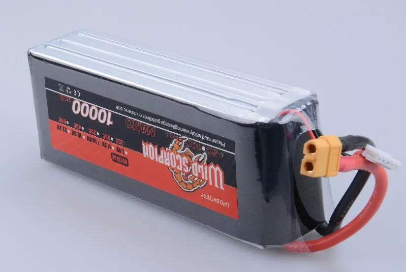 1 шт. Lipo батарея Wild Scorpion 14 8 в 10000 мАч 25C MAX 40C XT60 для радиоуправляемого квадрокоптера