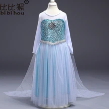 Рождественское платье для девочек; Карнавальный костюм для маленьких девочек; платье принцессы Эльзы и Анны; вечерние костюмы для косплея; Одежда для девочек; детская одежда