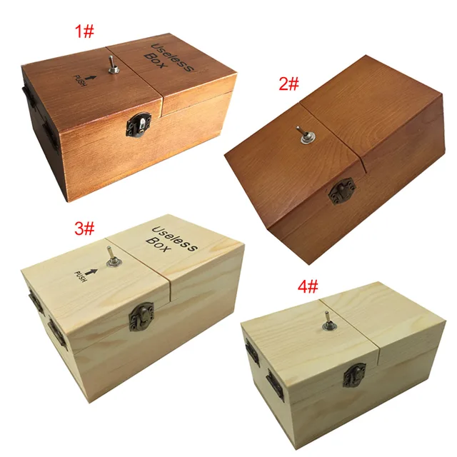 Electronic Useless Box Wooden Boy Girl Kid Interesting Pastime Machine Stress Reduction Funny Toy Desk Decoration Gifts 3